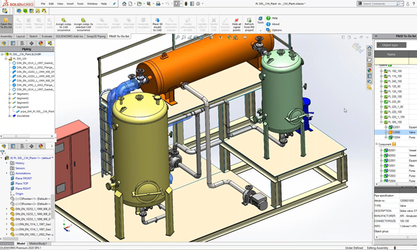 Smap3D Plant Design with SOLIDWORKS | P&ID